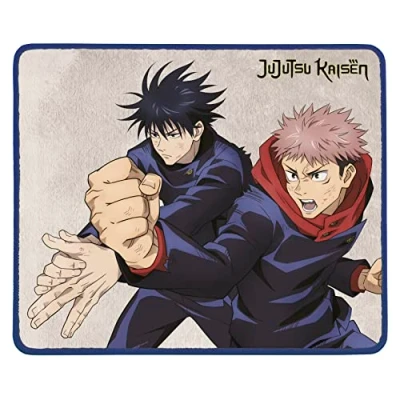 Afbeelding van Konix Jujutsu Kaisen muismat 32 x 27 cm voor desktop pc, antislip, motief Megumi en Yuji