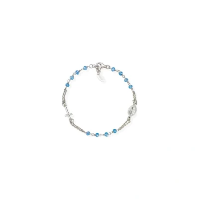 Afbeelding van Amen Dames Armband 925 sterling zilveren glassteen One Size Zilver / Lichtblauw 32019431