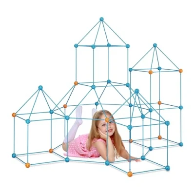 Afbeelding van Relaxdays fort bouwpakket 132 delige set constructiespeelgoed bouwen speelgoed