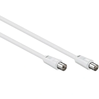 Afbeelding van Nedis Csgl40200Wt30 Coaxkabel Iec (Coax) Male Vernikkeld 90 Db 75 Ohm Dubbel Afgesch