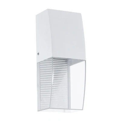 Afbeelding van EGLO Servoi Buitenverlichting IP44 Wandlamp 1 Lichts Wit Transparant