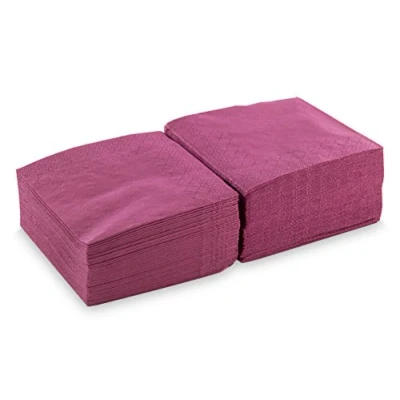 Afbeelding van Hanglamp ser2204591 Coktail, servet, 20 x 20, 2 laags, 1/4 vouw, 100 servetten effen met rand, bordeaux