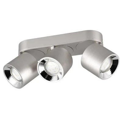 Afbeelding van Trio Guayana 651000307 inbouw en opbouwlamp, mat nikkel metaal, behalve 3 x GU10