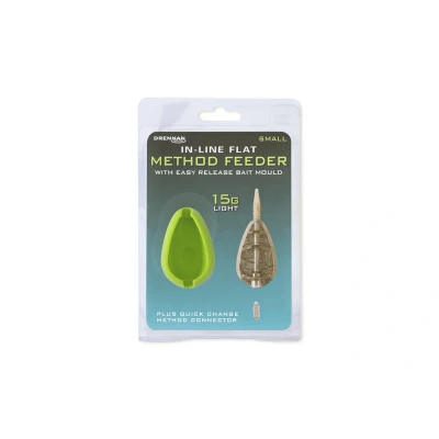 Afbeelding van Drennan Set In Line Flat Method Feeder+ Bait Mould Maat : Small 25g Heavy