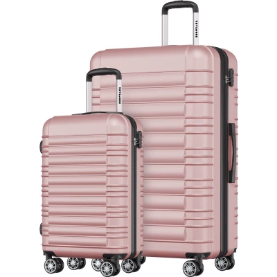 Afbeelding van TRVLMORE Kofferset 2 Delig Reiskoffer Set 38L Handbagage + 110L Ruimbagage Roségoud
