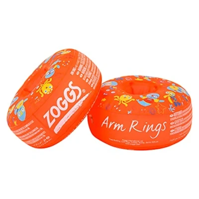 Afbeelding van Zoggs Armringen, dubbele drijfarmbanden, zwemarmbanden voor kinderen, oranje/multi, 1 6 jaar, 11 30 kg