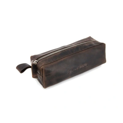 Afbeelding van Roberto Romano etui EMPOLI bruin echt leer 20x6x7cm JU 48214