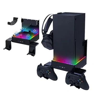 Afbeelding van Mcbazel Xbox Series X ventilator wandhouder koelsysteem ondersteuning RGB LED USB poorten / controller houders