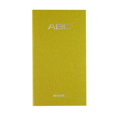 Afbeelding van Brepols Adresboek Notaphone &#039;Nature&#039; Lime 9.3 x 16.7 cm