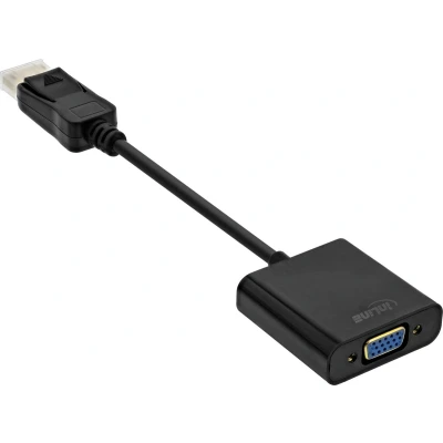 Afbeelding van InLine 17197B video kabel adapter 0,15 m VGA (D Sub) DisplayPort Zwart