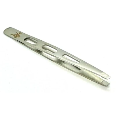 Afbeelding van Solingen Wenkbrauwpincet, roestvrij staal, afgeschuinde punt, professionele ontharing, ergonomisch, antislip