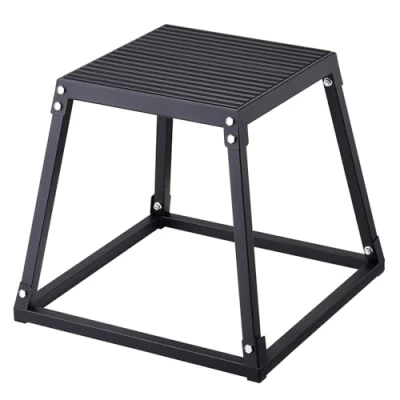 Afbeelding van VEVOR plyometrische springbox, 45 cm plyo box, stalen platform en springende behendigheidsdoos, antislip fitnessoefening, opstapbox voor thuisgymnastiek, conditionering krachttraining,