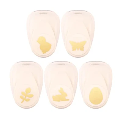 Afbeelding van Vaessen Creative Stansset motiefponsen Pasen 5 stuks gekleurd papier en knutselmateriaal tot 250 g/m² voor knutselen met scrapbooking