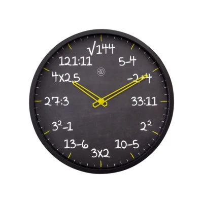 Afbeelding van Nextime Nx 7363Zw Reken Wandkllok 30Cm Stille Klok Rekenformule Design Nxt By &quot;Maths&amp;qu