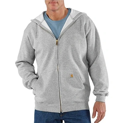 Afbeelding van Vest Carhartt Men Zip Hooded Sweatshirt Heather Grey XS
