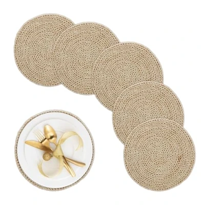 Afbeelding van Relaxdays placemat set van 6 tafelonderleggers maisstro boho hittebestendig