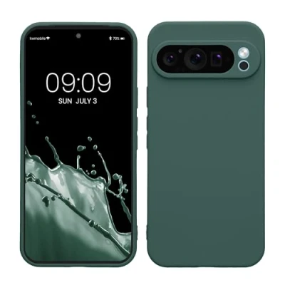 Afbeelding van kwmobile telefoonhoesje geschikt voor Google Pixel 9 Pro XL Hoesje smartphone Precisie camera uitsnede In dennengroen
