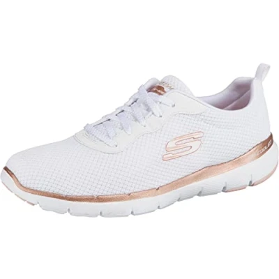 Afbeelding van Skechers FLEX APPEAL 3.0 FIRST INSIGHT dames Trainers Low Top , Wit Mesh Rose Goud Trim Wtrg, 39.5 EU