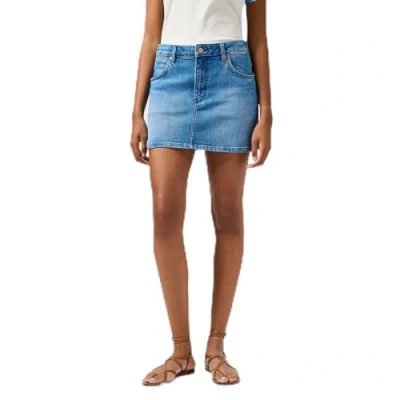 Afbeelding van Wrangler MINI Skirt Jeansrok, Dames, Maat: 36, Blue denim