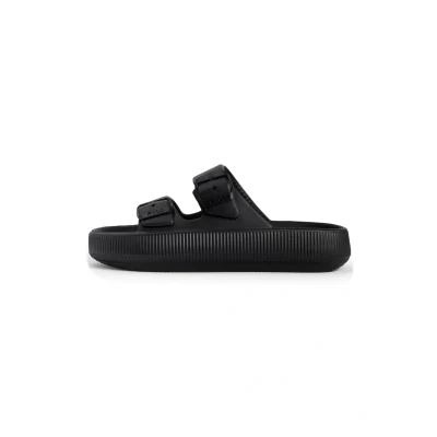 Afbeelding van Fila Tireno Badslippers, Heren, Maat: 45, Black Kunststof