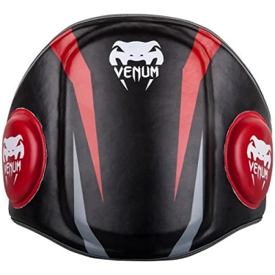Afbeelding van Venum Unisex Volwassenen Elite Belly Protector buikbescherming, zwart/rood, eenheidsmaat EU
