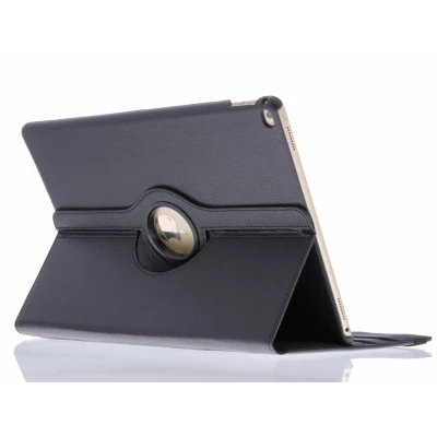 Afbeelding van Apple iPad Pro 12.9 Hoes 360 Draaibare Bookcase Zwart Kunstleder Tablet Hoezen