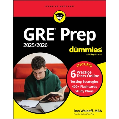 Afbeelding van GRE Prep 2025/2026 For Dummies: Book + 6 Practice Tests 400 Flashcards Online