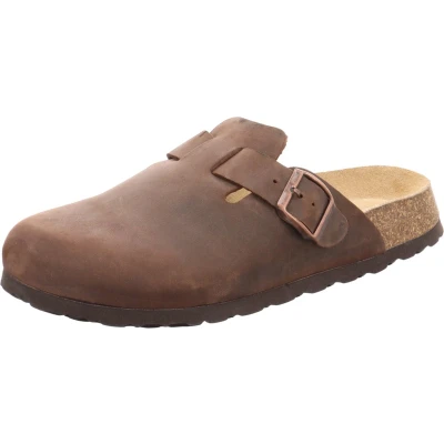 Afbeelding van Natural Sense unisex pantoffels klomp leer bruin 1095906