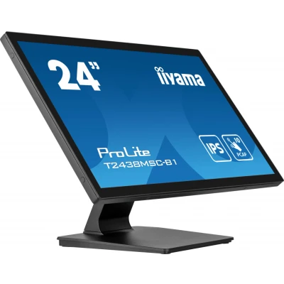 Afbeelding van Iiyama ProLite T2438MSC B1 Touchscreen monitor Energielabel: E (A G) 61 cm (24 inch) 1920 x 1080 Pixel 16:9 5 ms HDMI, DisplayPort, USB 3.1 Gen 1 IPS LED