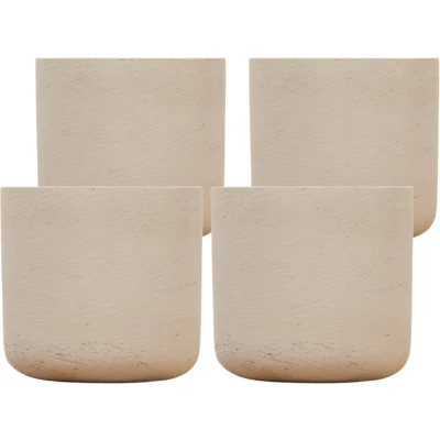 Afbeelding van 4x Pot Charlie beige washed