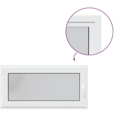 Afbeelding van vidaXL Kelderraam RISOR 120x60 cm draaikiep draai DIN links wit