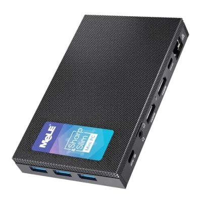 Afbeelding van MeLE Quieter 3C Fanless Mini PC Desktop Computer Celeron N5105 Windows 11 Pro 8G 256G,USB C PD Full Function,WiFi 6.0 BT5.2, 4K HDMI &amp; DP, Ethernet PXE, Industrial IoT Business Digital Signage