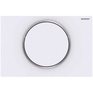 Afbeelding van Geberit bedieningsplaat Sigma10 e to c rvs matwit gepolijste ring