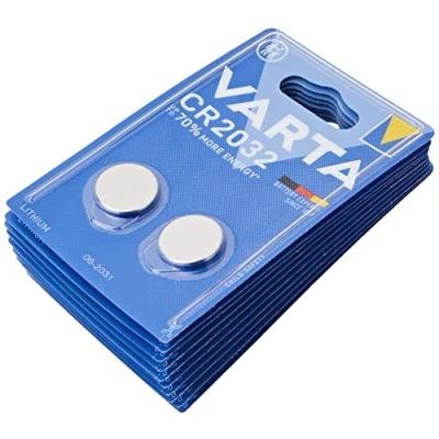 Afbeelding van Varta 10 x 2 pack CR2032 Lithium 3V tot 70% meer energie totaal 20 stuks