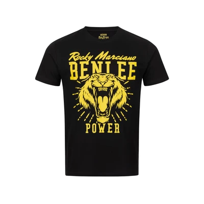 Afbeelding van Benlee Normale Passform Tiger Power Tshirt print, Heren, Maat: Large, Black yellow