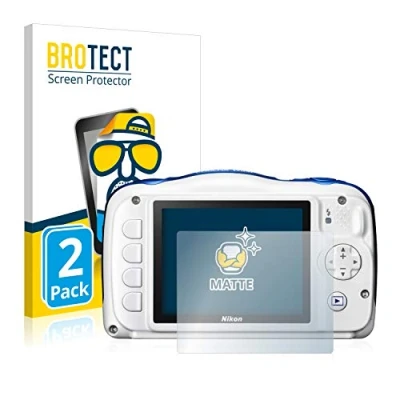 Afbeelding van BROTECT (2 Stuks) Antireflecterende Beschermfolie voor Nikon Coolpix W100 Anti Glare Screen Protector, Mat, Ontspiegelend
