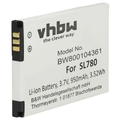 Afbeelding van vhbw Accu compatibel met Siemens Gigaset SL610H Pro, SL780, SL785, SL788, SL78H draadloze vaste telefoon (950 mAh, 3,7 V, Li Ion)