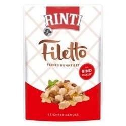 Afbeelding van Voordeelpakket Rinti Filetto Zakjes in Gelei 48 x 100 g Kip met Rund