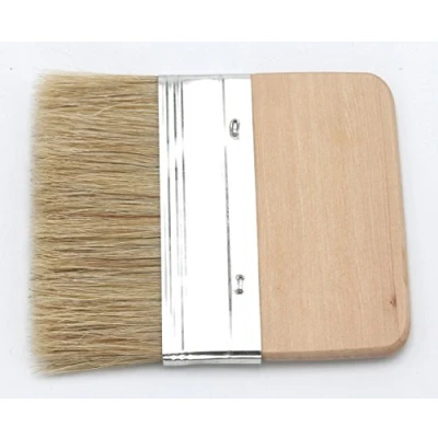 Afbeelding van PAINTERSISTERS® Paddle vlakkwast, 10 cm breed, primerkwast, platte kwast, brede houten handgreep voor aquarel, gouache, acryl, olie op canvas en schilderbasis