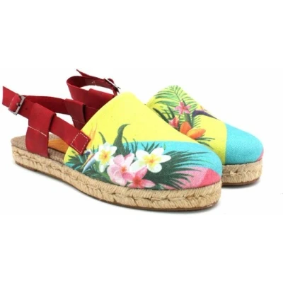 Afbeelding van Goby Tropical Vibes Dames Espadrilles met Bloemenprint Maat 42