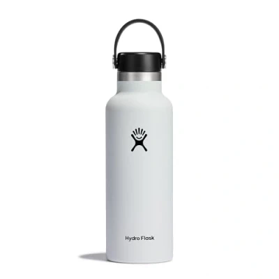 Afbeelding van Hydro Flask Waterfles van 532 ml Vacuüm Geïsoleerde Roestvrij Stalen Drinkfles met Lekvrije Flex Cap en Handgreep Dubbelwandige Herbruikbare Fles BPA vrij Standaard Opening White