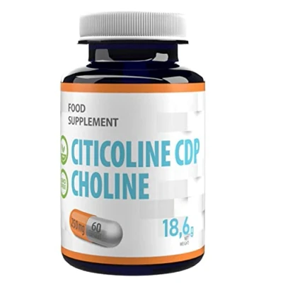 Afbeelding van Citicoline CDP Choline 250mg 60V eganistische Capsules, Hoge Sterkte, Geen Vulstoffen of Bulkers, GMO