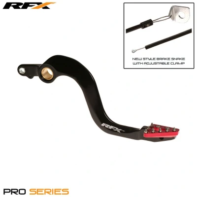Afbeelding van RFX Pro ST Achterrempedaal Zwart/ Rood Honda CR250 2002 2007