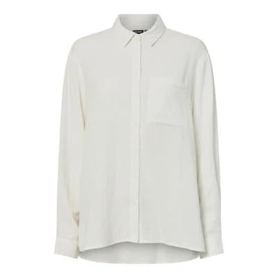 Afbeelding van Pieces Pcsastina Overhemdblouse, Dames, Maat: Small, Cloud dancer