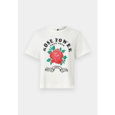 Afbeelding van Vero Moda Vmsigne Mette Tshirt print, Dames, Maat: XL, Snow white