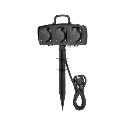 Afbeelding van Tuin contactdoos 230V 3 voudig Penaarde