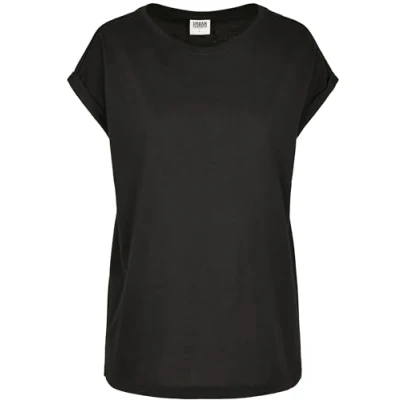 Afbeelding van Urban Classics Extended Shoulder TEE Tshirt basic, Dames, Maat: 3XL, Black