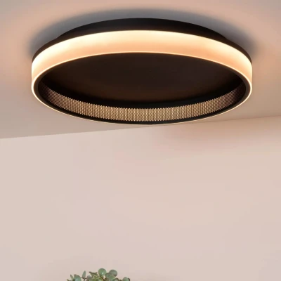 Afbeelding van Lucide ESTREJA Plafonnière Ø 40 cm LED Dimb. 2500K/3000K Zwart