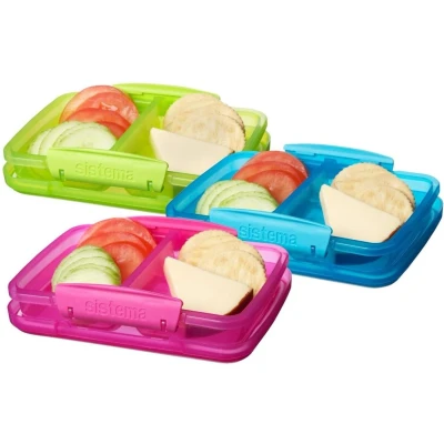 Afbeelding van Sistema Lunchbox Small Split To Go, verdeeld in 2 vakken, 350ml, gekleurd
