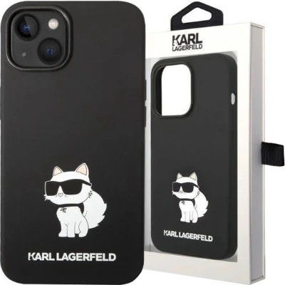 Afbeelding van Karl Lagerfeld KLHMP14MSNCHBCK iPhone 14 Plus 6.7 hardcase zwart/zwart Siliconen Choupette MagSafe